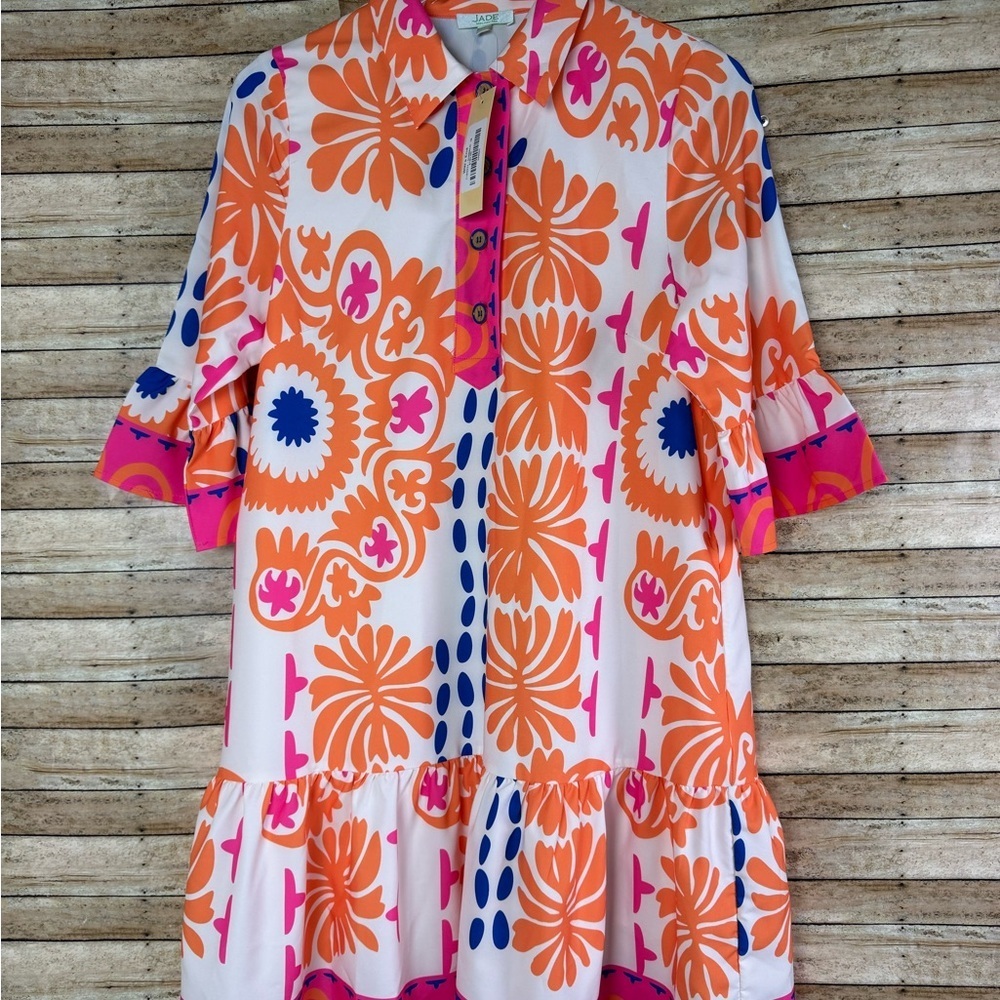 Jade Placket Dress Summer Edge sz Med - Picture 3 of 9